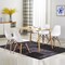 Set of 4 Stylish White Dining Chairs with Solid Beech Wood Legs and Comfortable ABS Seating